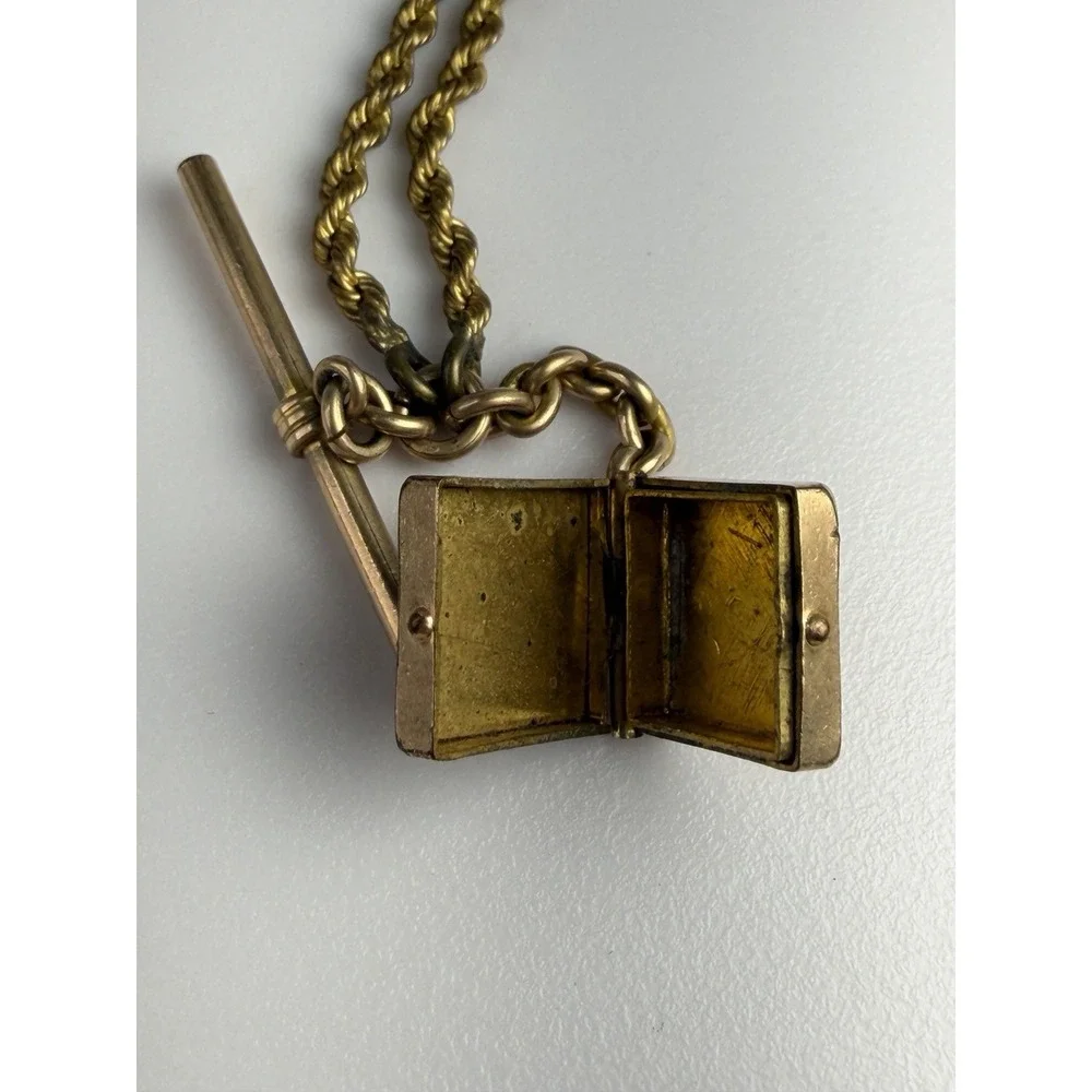 Antique Ideal USA Pocket Watch Gold Filled Chain Fob Running 40.84g